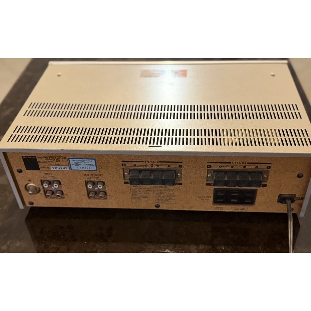 Vintage Sony TA-333 Integrated Stereo Amplifier - Classic 1979 Silver Face Amp